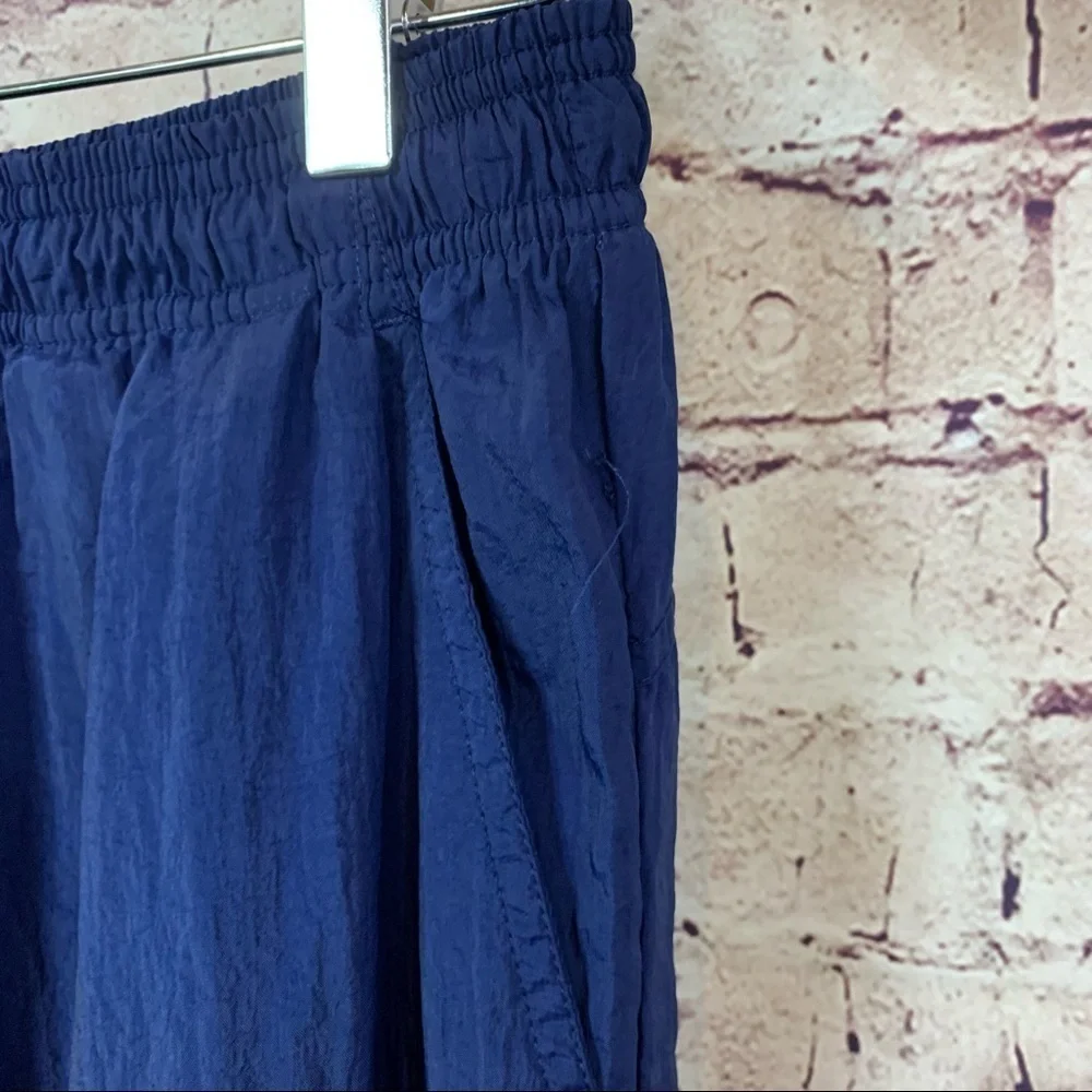 Nike Navy Nylon Elastic Waist Windbreaker Pants
